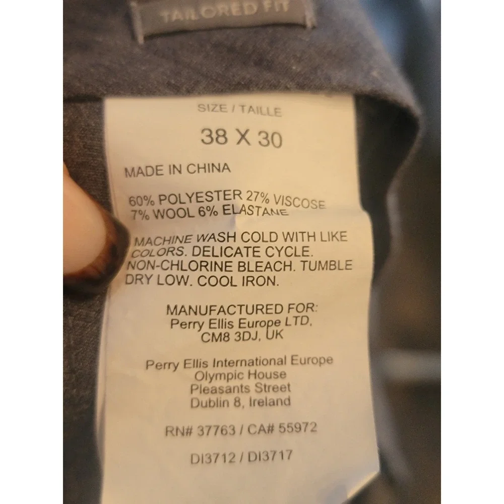 Perris Ellis Premium Mens Tailored Fit Dress Pants Tan Khaki Flat Front Trousers